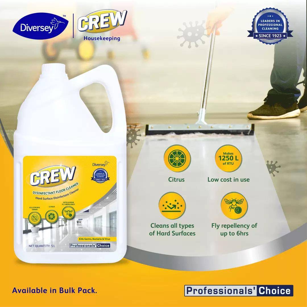 Image 2 of Crew Disinfectant Floor Cleaner (Citrus), 5 Litre