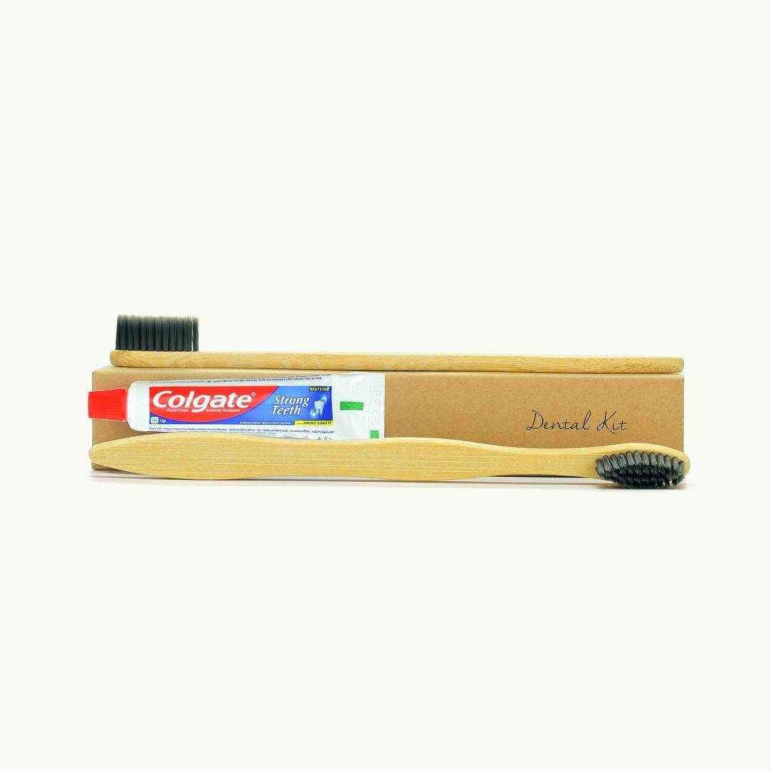 Main image of Bamboo Dental Kit Duo Colgate in Brown Box