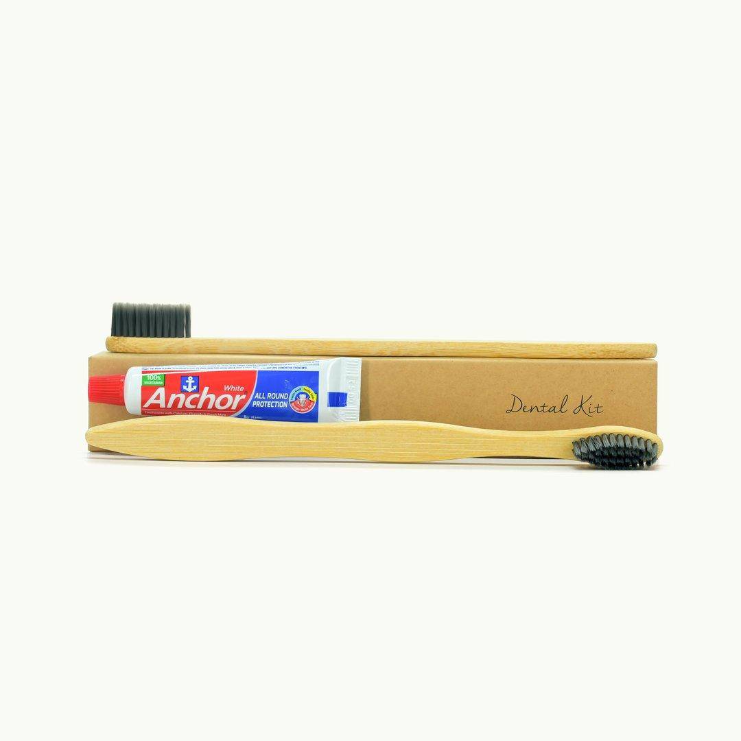 Product image of Bamboo Dental Kit Duo in Kraft Box (02 Toothbrush & Anchor)