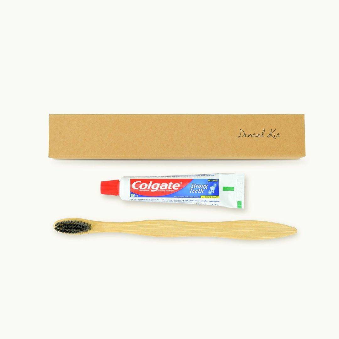 Image 3 of Bamboo Single Dental Kit Colgate in Brown Box