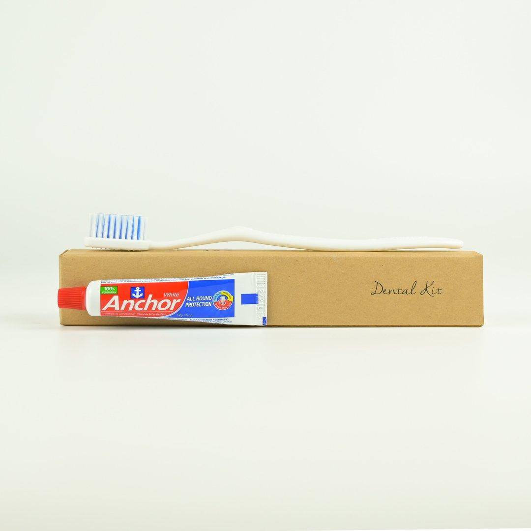 Dental Kit Duo in Kraft Box (02 Toothbrush & Anchor Toothpaste)