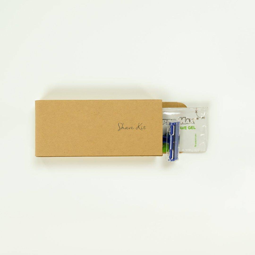 Product image of Shave Kit - Twin Blade Razor & Gel Sachet, Kraft Box Series