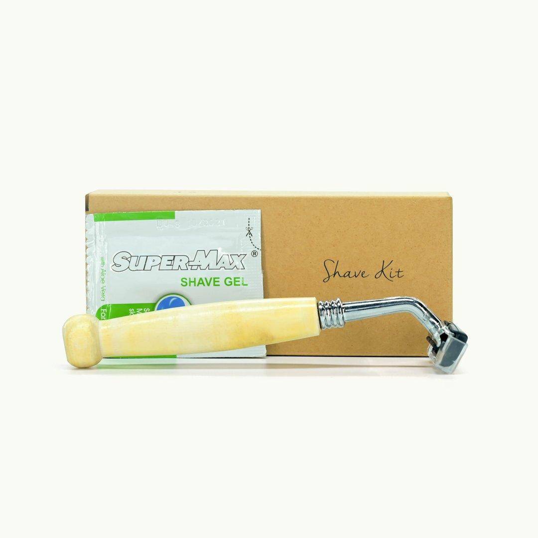 Bamboo Shaving Kit in Brown Box - Thumbnail 2