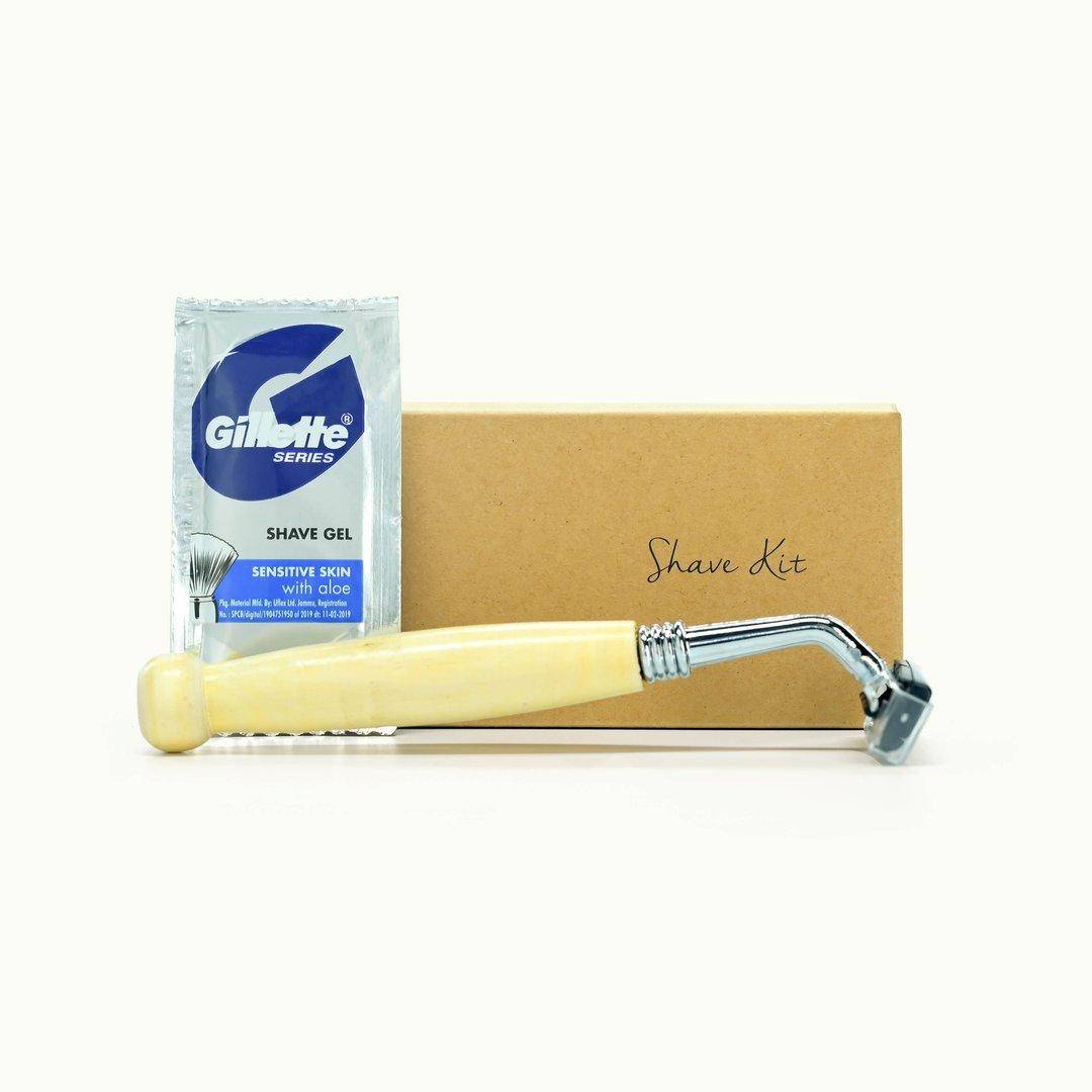 Bamboo Shaving Kit Gillette in Brown Box - Thumbnail 2