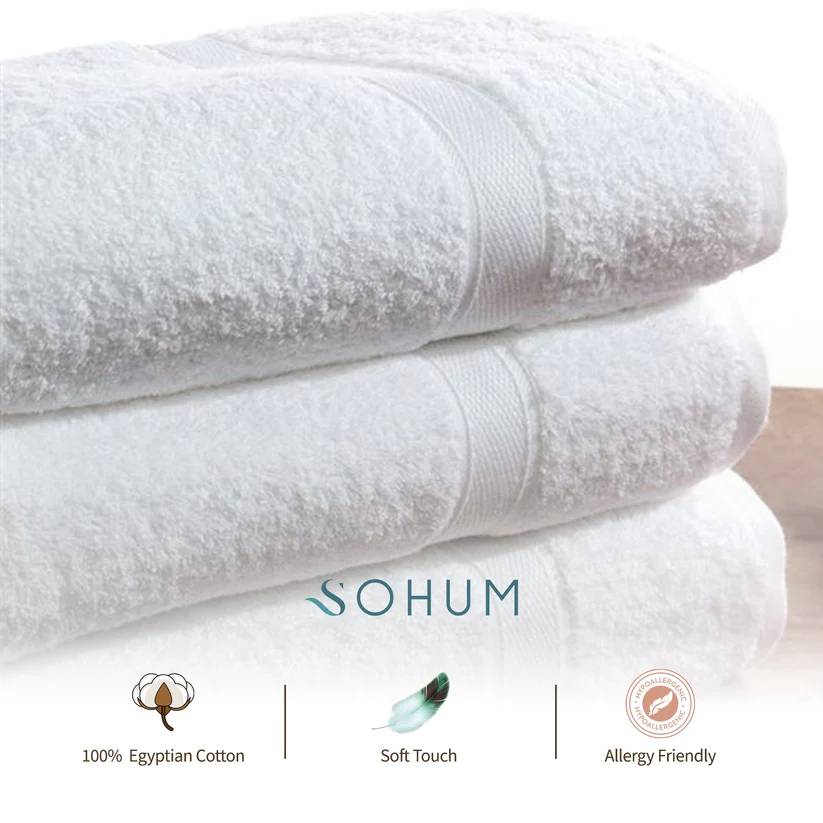 Image 1 of SOHUM Bath Towel - 100% Cotton Terry 500 Gram - 30x60