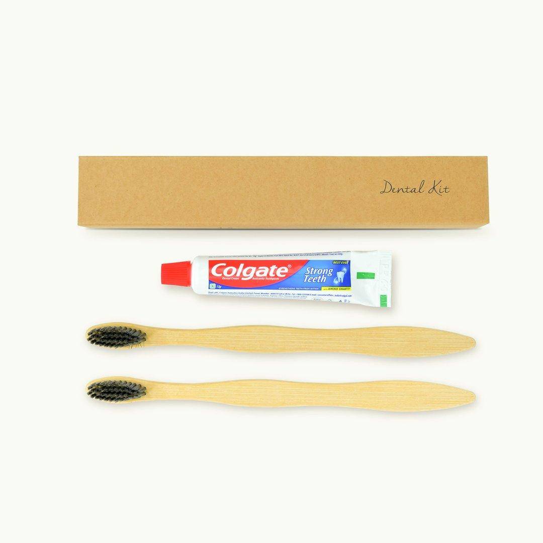 Image 3 of Bamboo Dental Kit Duo Colgate in Brown Box