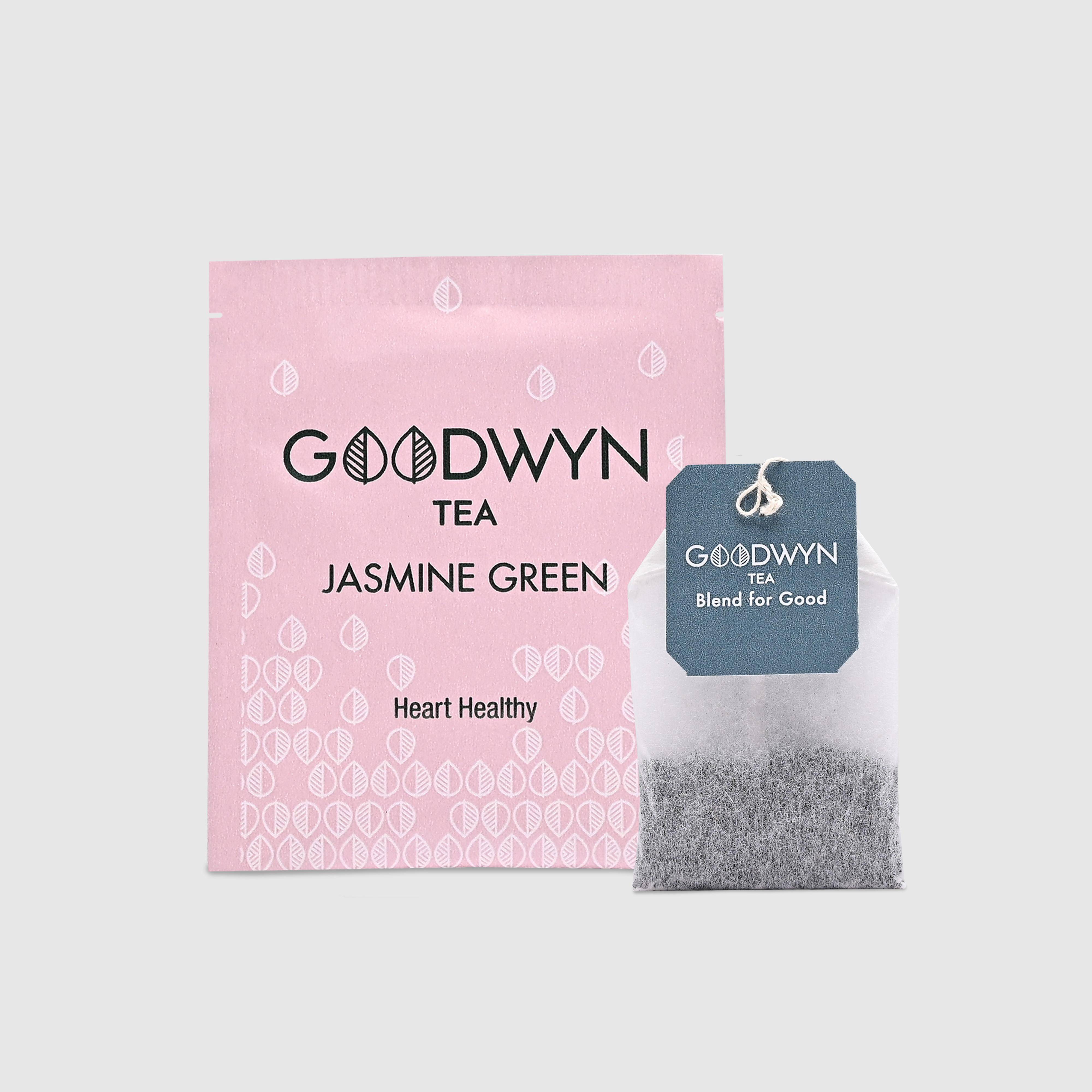 Image 1 of Goodwyn Jasmine Green Tea Enveloped Tea Bags 100s