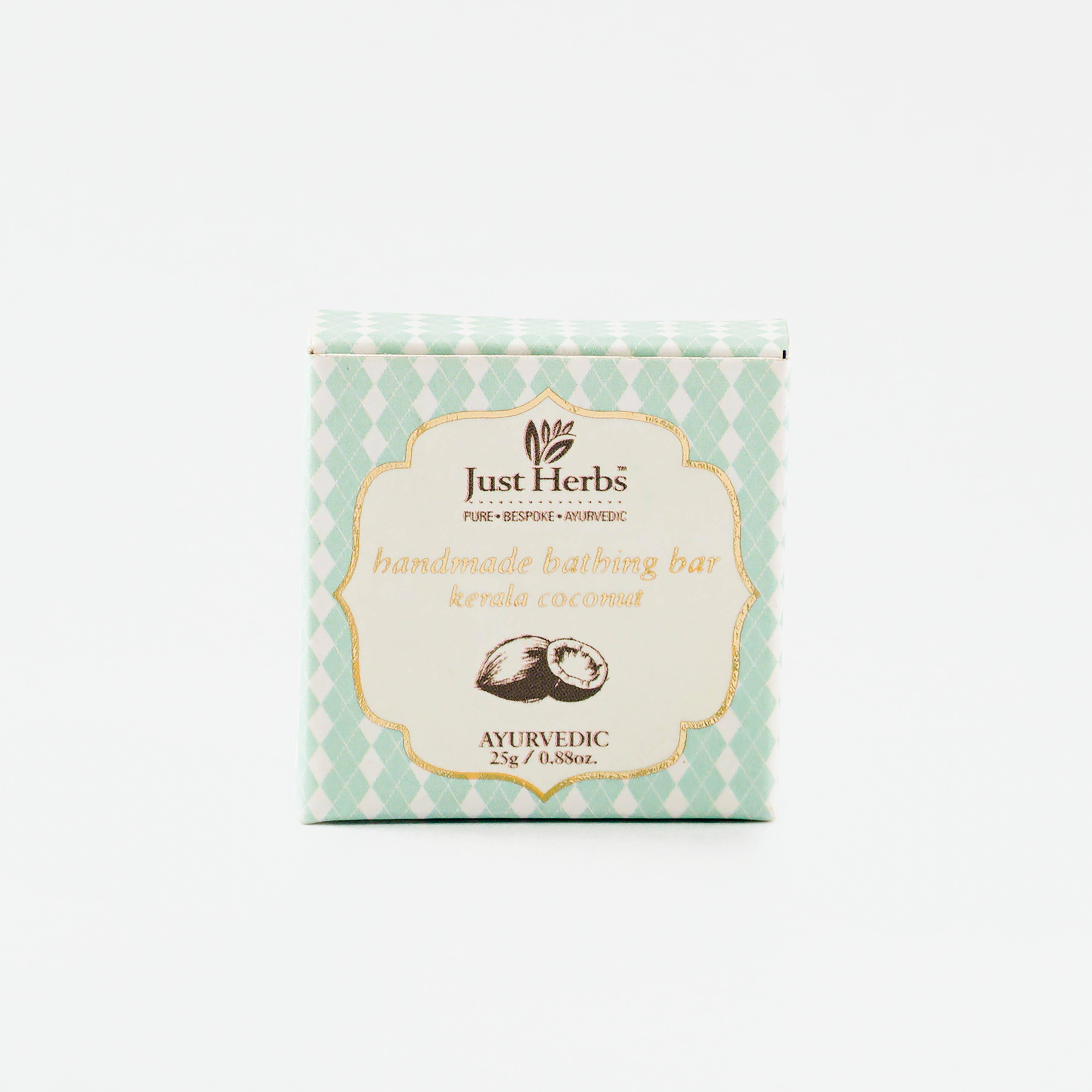 Main image of Just Herbs Handmade Soap Paper Box 25 gm, Coconut