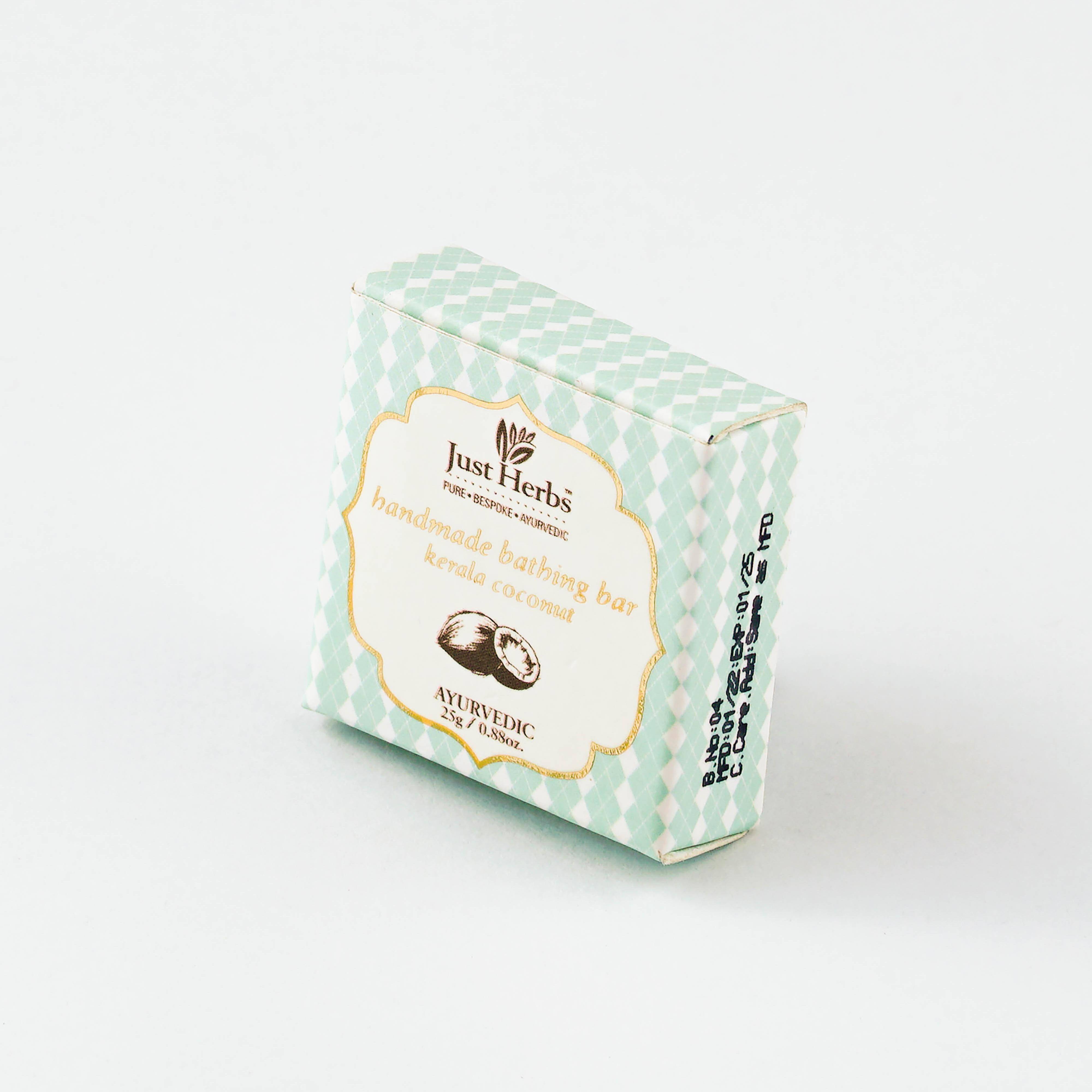 Image 2 of Just Herbs Handmade Soap Paper Box 25 gm, Coconut