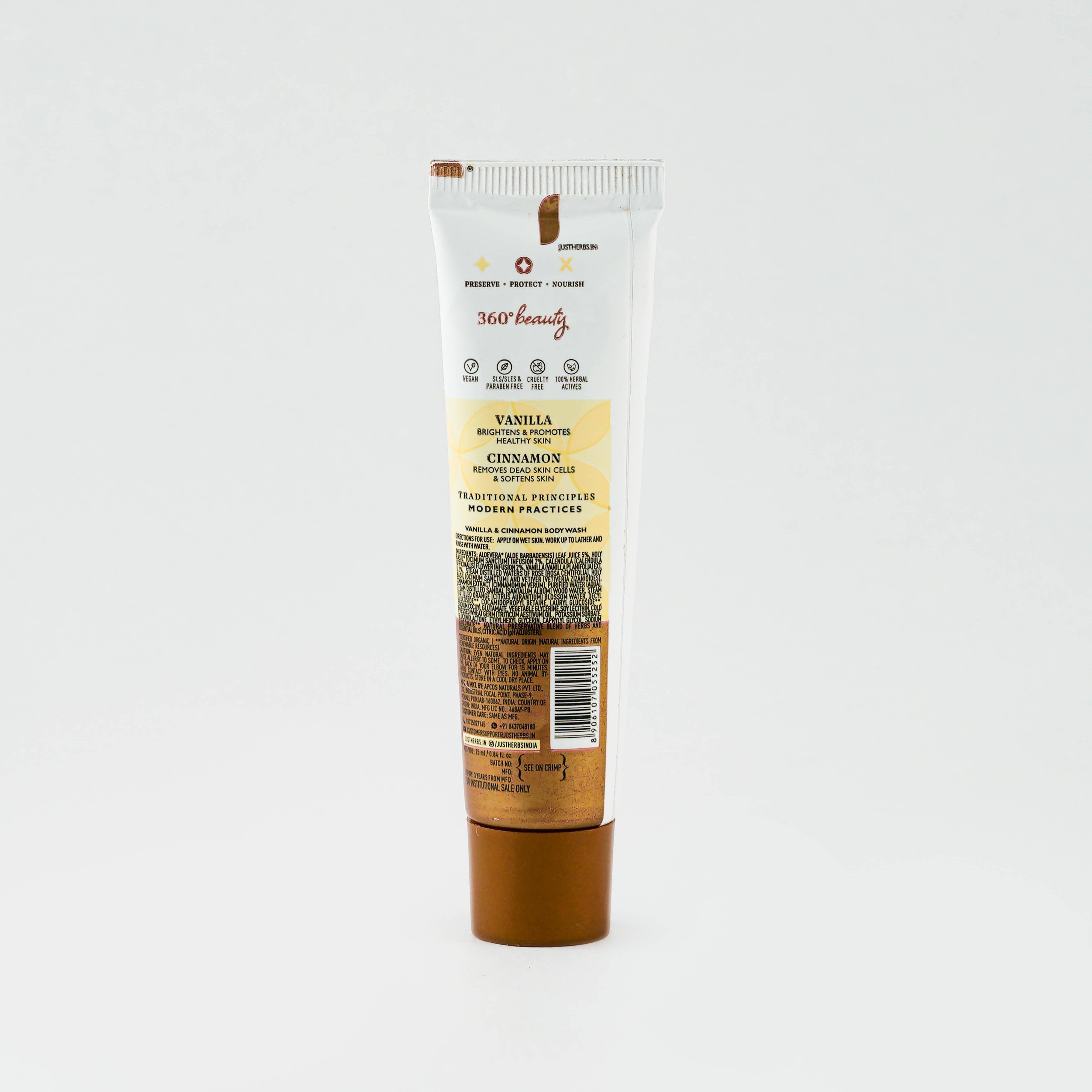 Image 2 of Just Herbs Shower Gel Tube 25 ml