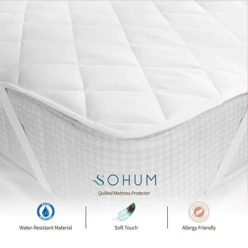 SOHUM Mattress Protector - Classic Quilted with Strap - 72x78